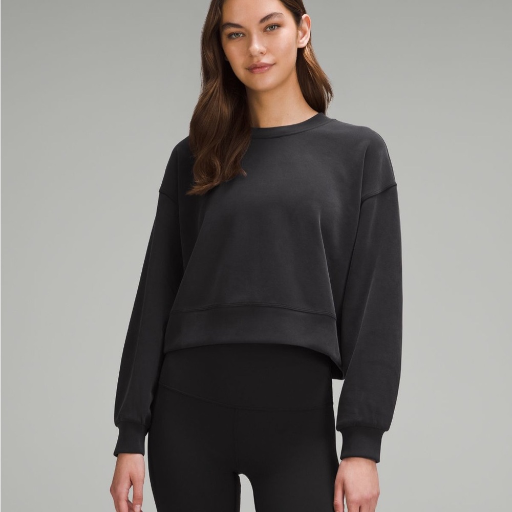 lululemon perfectly oversized cropped crew  softstreme